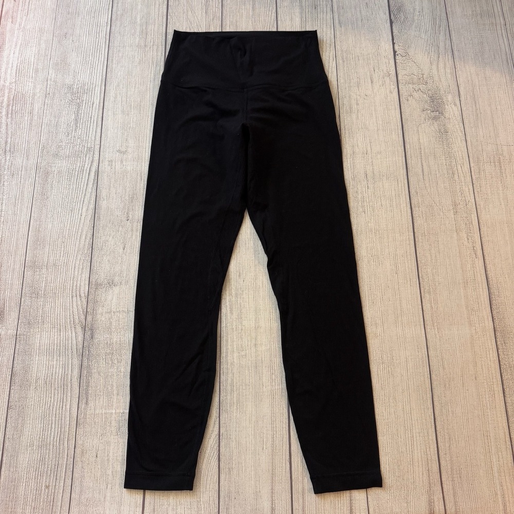 Lululemon Align Ribbed High-Rise Pant 25" Black Women's Size 6 Leggings